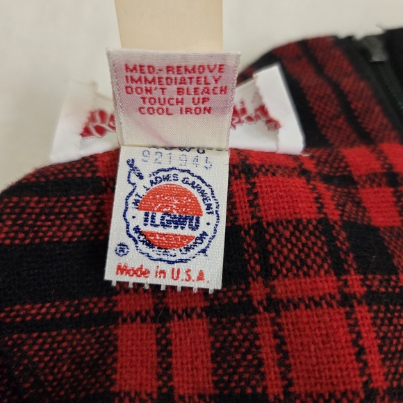 Vtg Kay Windsor Buffalo Plaid Pinafore dress nwot cottagecore Prarie modest M - Picture 13 of 14